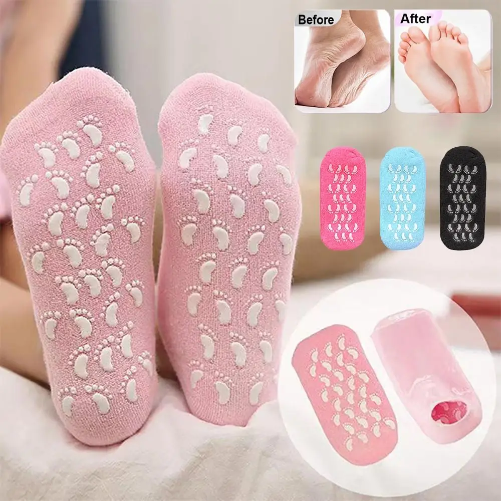 

Exfoliating Pedicure Repairing Moisturizing Socks Spa Gel Dry Cracked Foot Heel Care Reusable Women Skin Protector