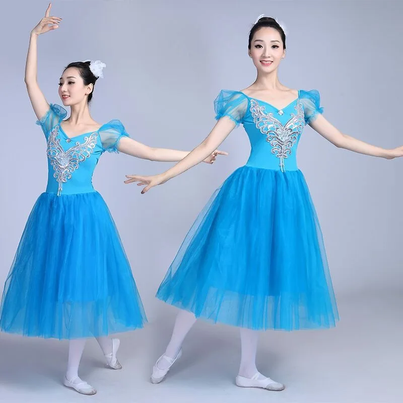new-tutu-adult-performance-suit-bubble-sleeve-performance-suit-evening-dress