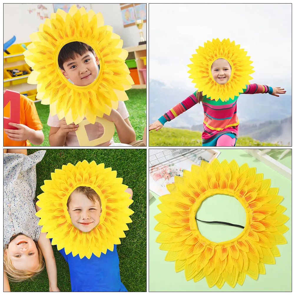 

2 шт. головной убор с подсолнухом, уникальный головной убор с подсолнухом, шляпа для косплея, танцевальных вечеринок, летний забавный реквизит, шляпа с цветком