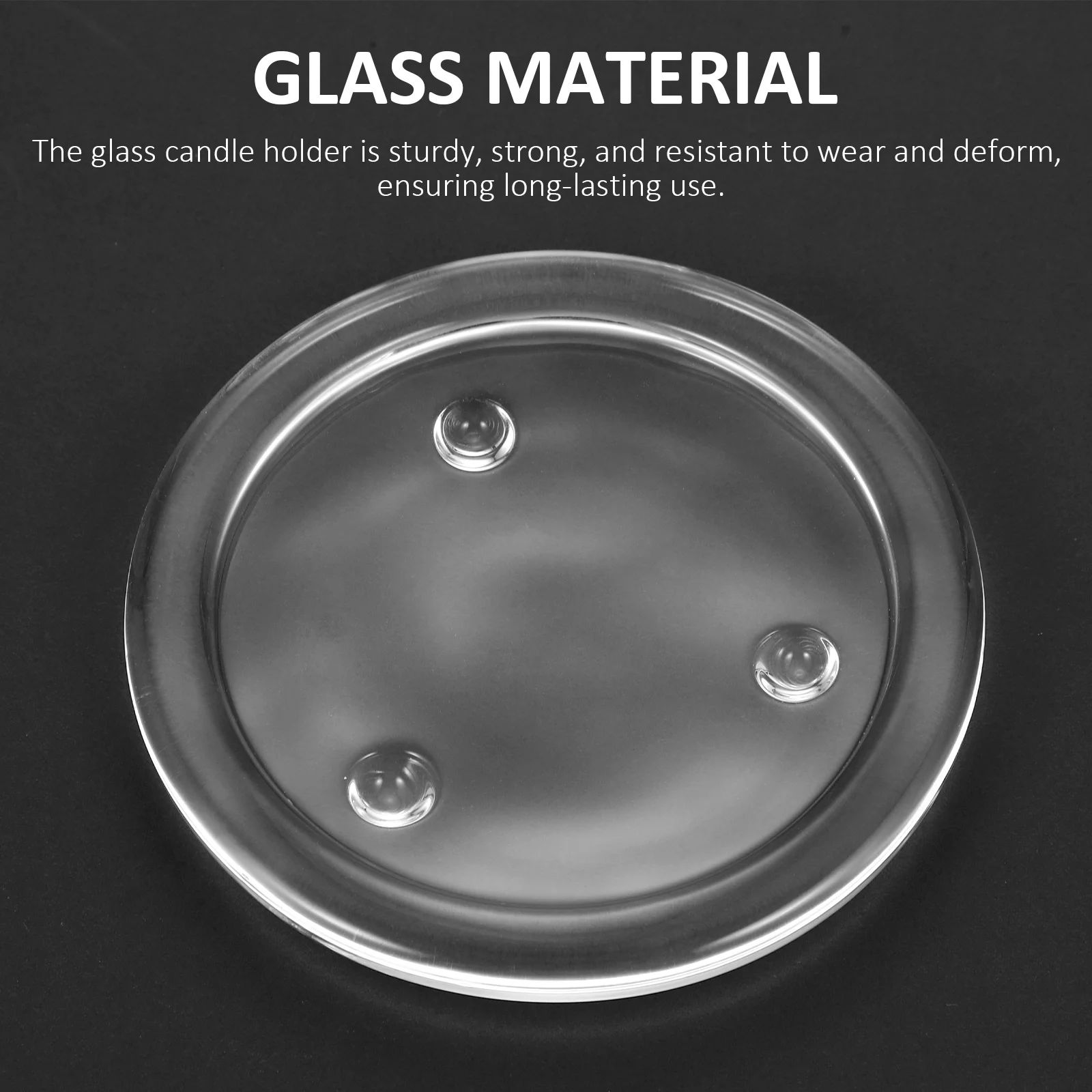 10Pcs Glass Tray for Holders Stylish Modern Design Suitable Wedding Decoration Vanity Accessory Compact Lightweight Set