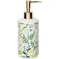 Durable Refillable Ceramic Soap Dispenser Creative Brown Hand Wash Dispenser Vintage Save Soap Lotion Pump Bottle Shampoo