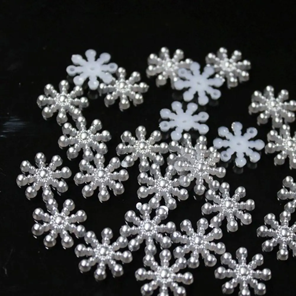 CraftWhite Cardmaking Wedding Decoration Decor Craft Embellishment Flatback Pearl Snowflake Christmas