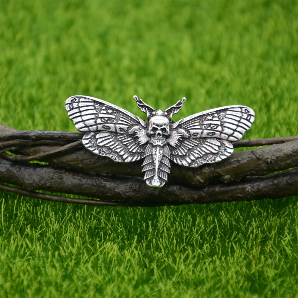 Nostalgia Wicca Dealth Moth Brooches Cute Insect Butterfly Witch Accessories Gothic Broches Christmas Jewelry image 3