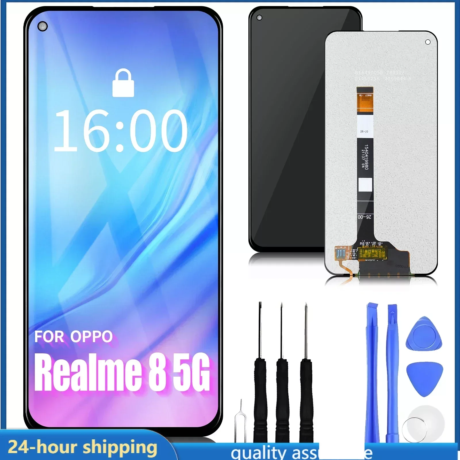 

6.5" for pantalla Oppo Realme 8 5G RMX3241 Realme V13 Display Touch Screen Digitizer Assembly For A93S 5G PFGM00 Replacement