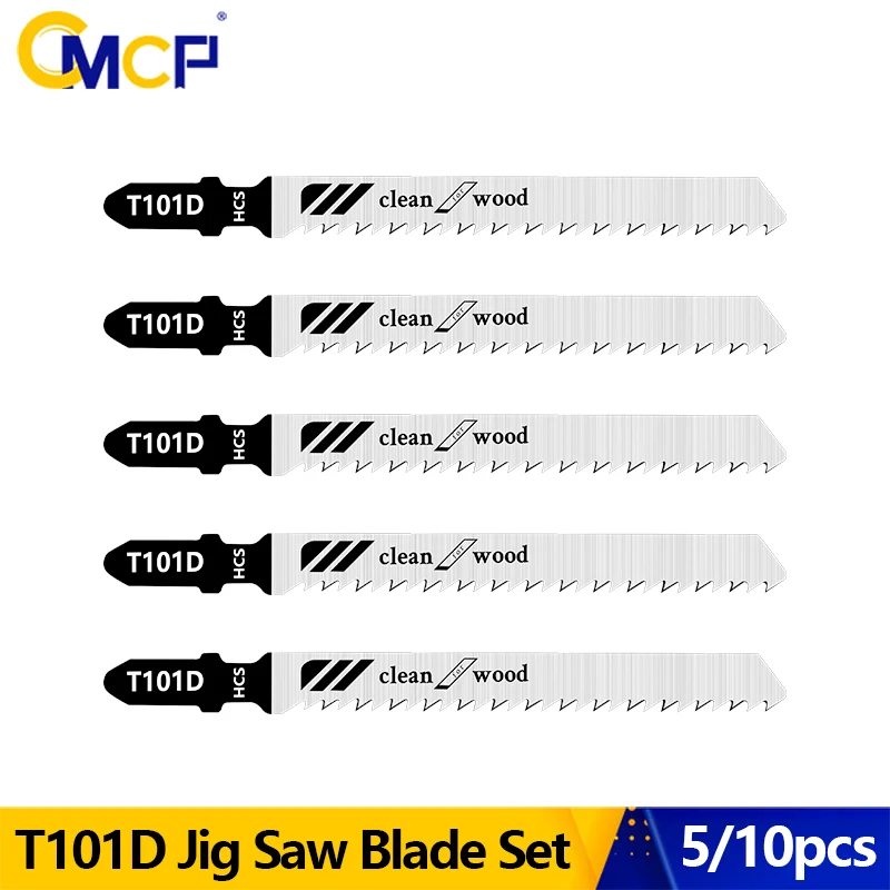 

CMCP 5/10pcs Jig Saw Blade T101D T Shank High Carbon Steel HCS Reciprocating Saw Blade for Wood Cutting Tool