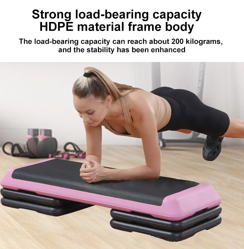 Plataforma de ejercicio multifunción de tres engranajes de 10cm, Pedal paso a paso de entrenamiento de salto para plataforma de pasos aeróbicos para Fitness 2025