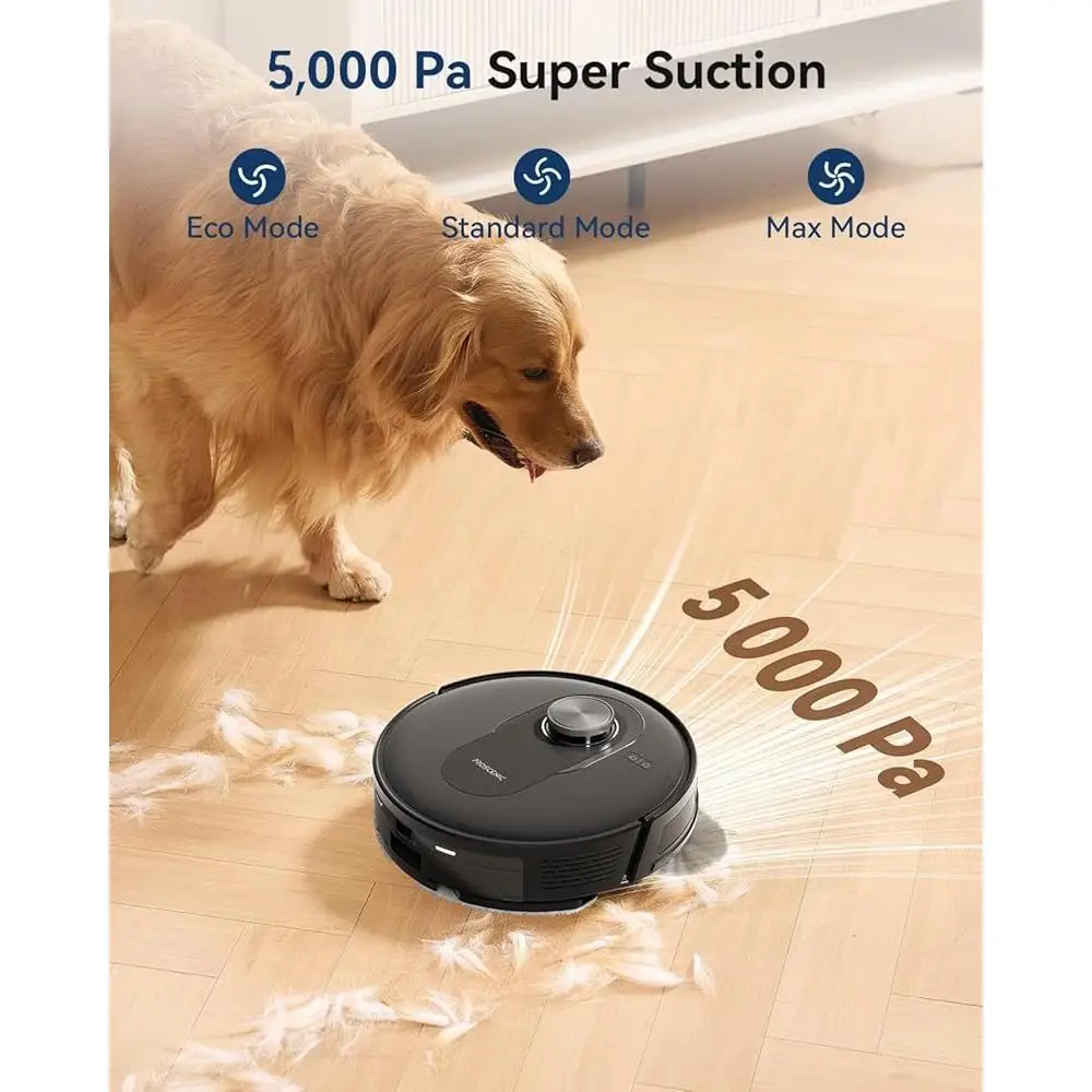 Smart Robot Vacuum Mop Self Emptying 60 Days 5000Pa Suction LiDAR Navigation App Voice Control
