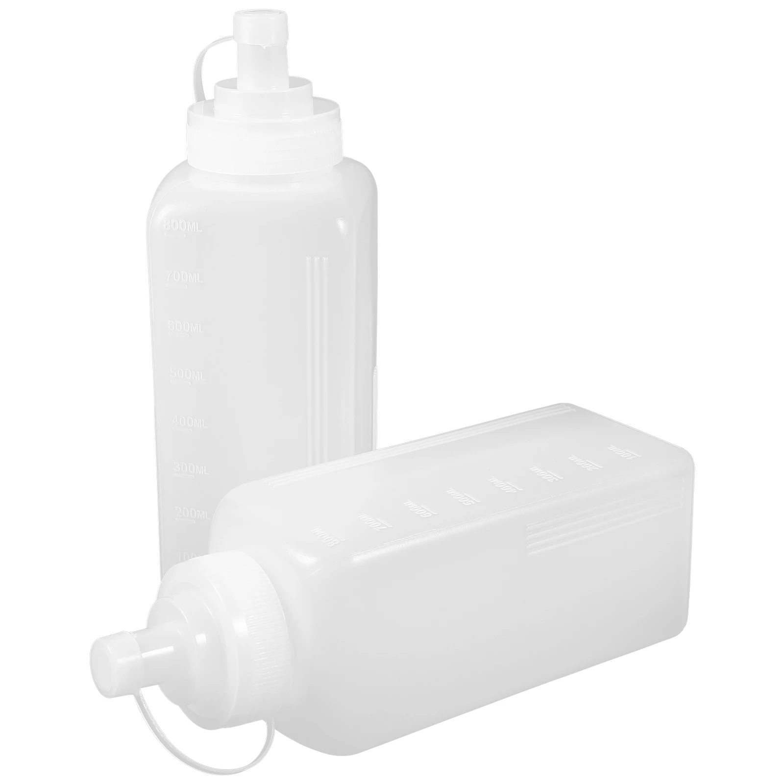 

2pcs Plastic Squeeze Bottles 2 Pack Condiment Bottle For Ketchup Mustard Hot Squeeze Bottle For Bbq Oil Drizzle