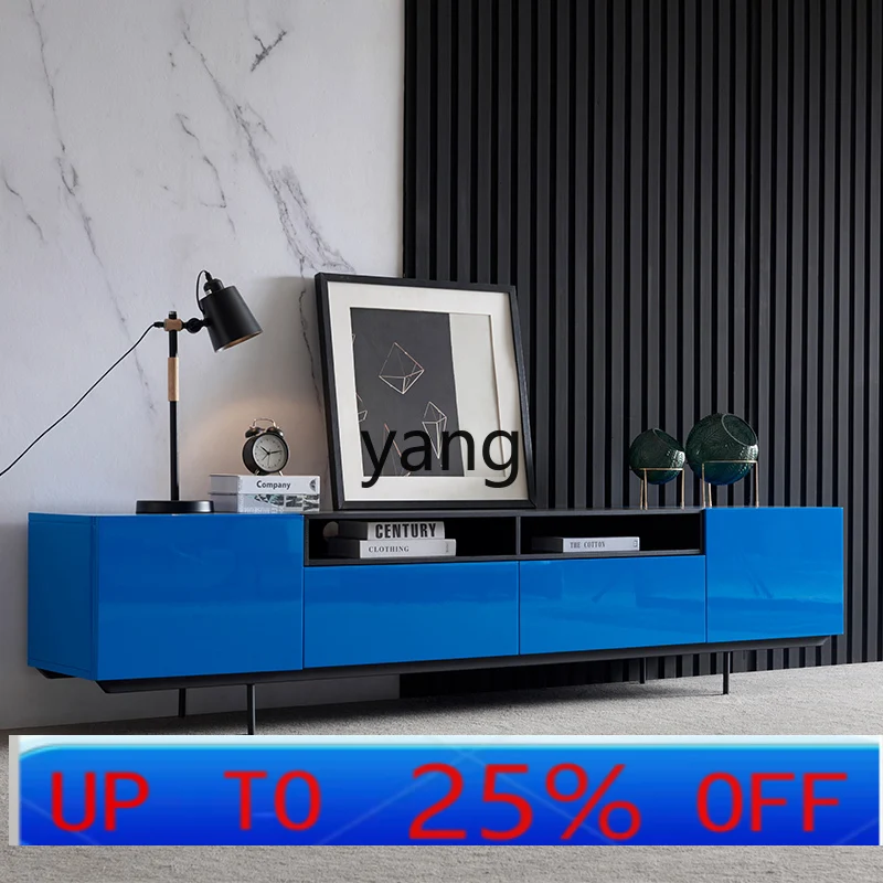 

CX Italian minimalist TV cabinet household modern simple living room small apartment blue TV cabinet