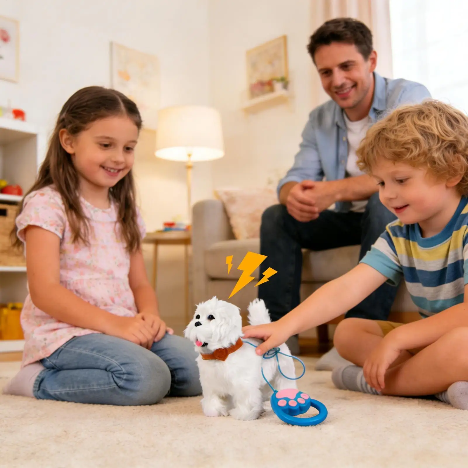 Nowa Elektryczna Realistyczna Pluszowa Symulacja Inteligentnego Psa Zabawka dla Dzieci Może Chodzić i Sszeć Elektryczny Pluszowy Robot Zwierzę Domowe Psy dla Chłopców i Dziewczynek