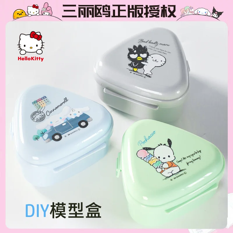 Kawaii Hello Kitty Cinnamoroll Triangular DIY Model Rice Ball Anime Sanrio Girl's Heart Cute Portable Kitchen Baking Mold