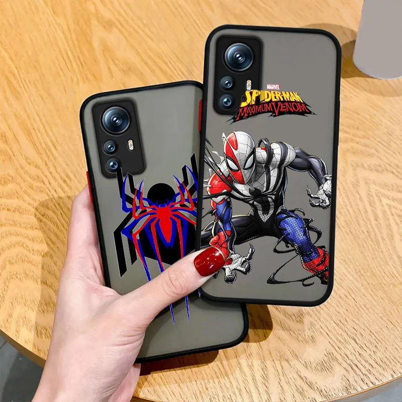 Spider Gwen Marvel Cute For POCO X5 X4 X3 NFC X2 M5S M6 M4 M3 M2 C51 F5 F4 GT Pro Frosted Translucent Phone Case