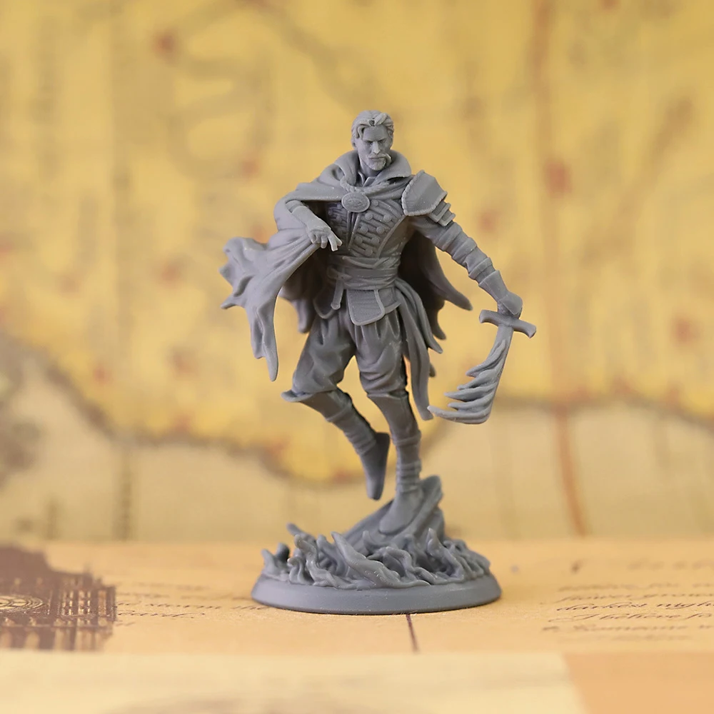 Fantasy Human Rogue Miniature Tabletop Game Unpainted Resin Figure for Wargaming RPG Collection