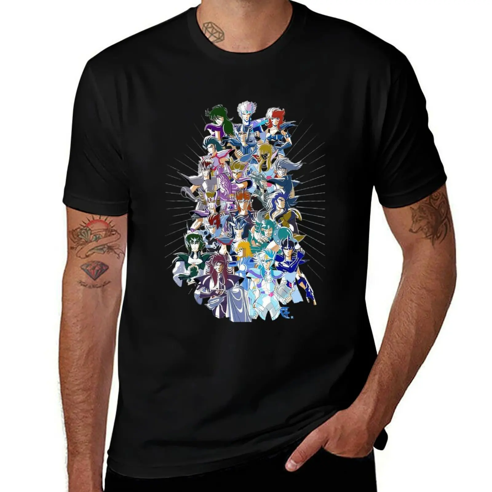 

100% Cotton T-Shirt Saint Seiya SILVER SAINT Marin Shaina Misty Moses Asterion Jamian Argor Capella Dante Dio Sirius Orphee