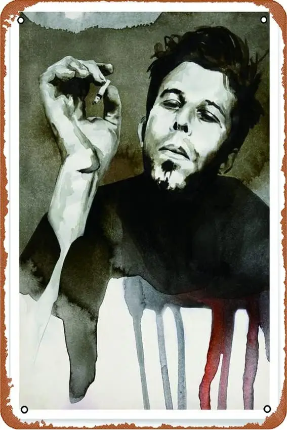 Tom Waits Poster Metal Sign Tin Metal Retro Wall Decor for Home,Street,Gate,Bars,Club ,Restaurants,Cafes,Store Pubs Sign Gi sign