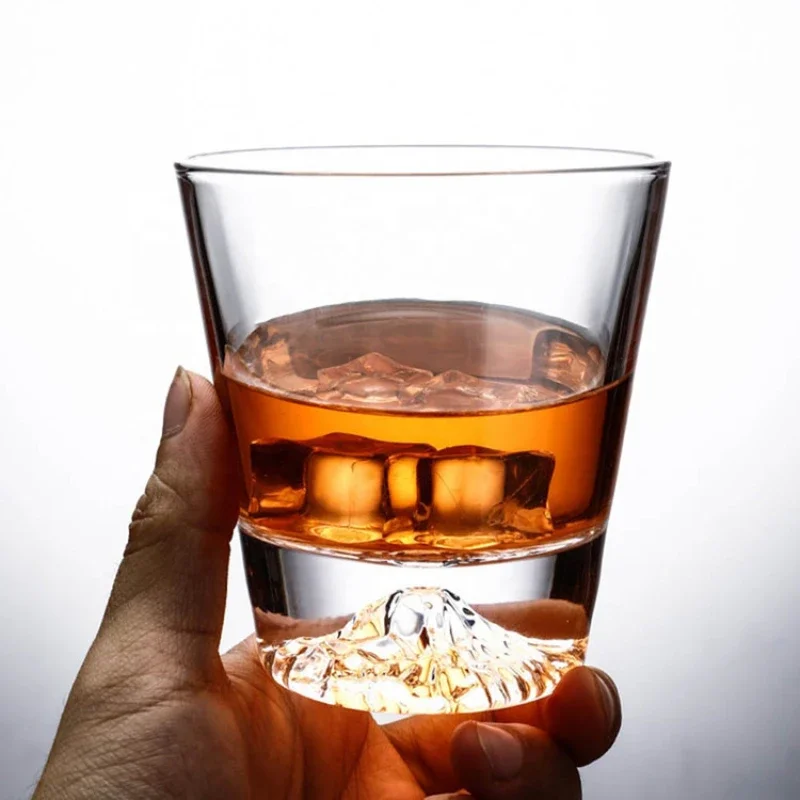Fuji Mountain Retro Japanese Glass Cup Japanese Handmade Tea Cup Whiskey Wine Cup Tibetan Mountain Water