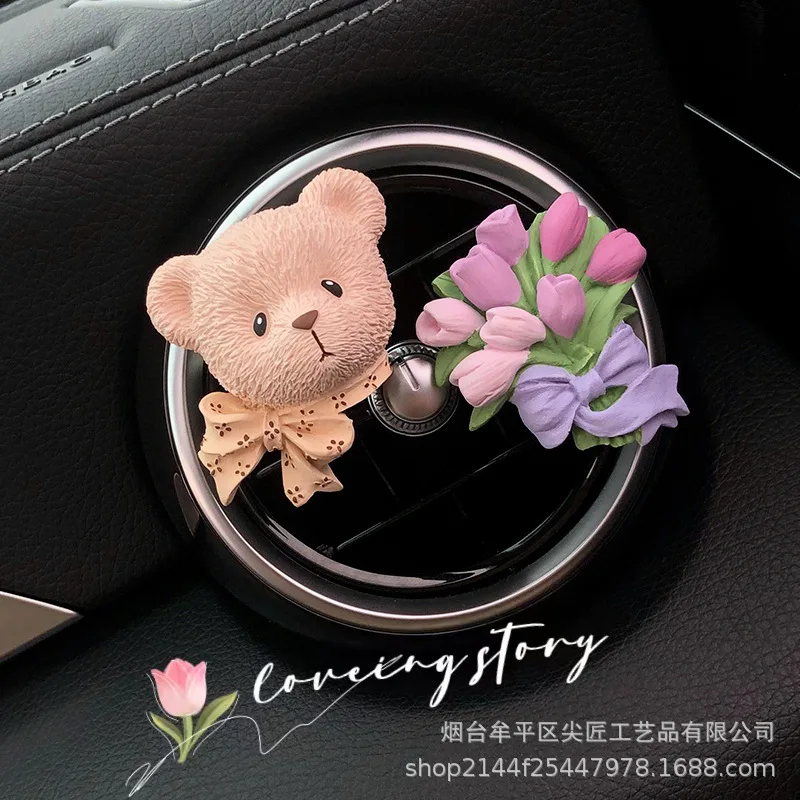 

Lovely Couple Girl Boy Car Air Vent Freshener Essential Oil Perfume Clip Scent Aromas Diffuser Decor Auto Interior Accessories