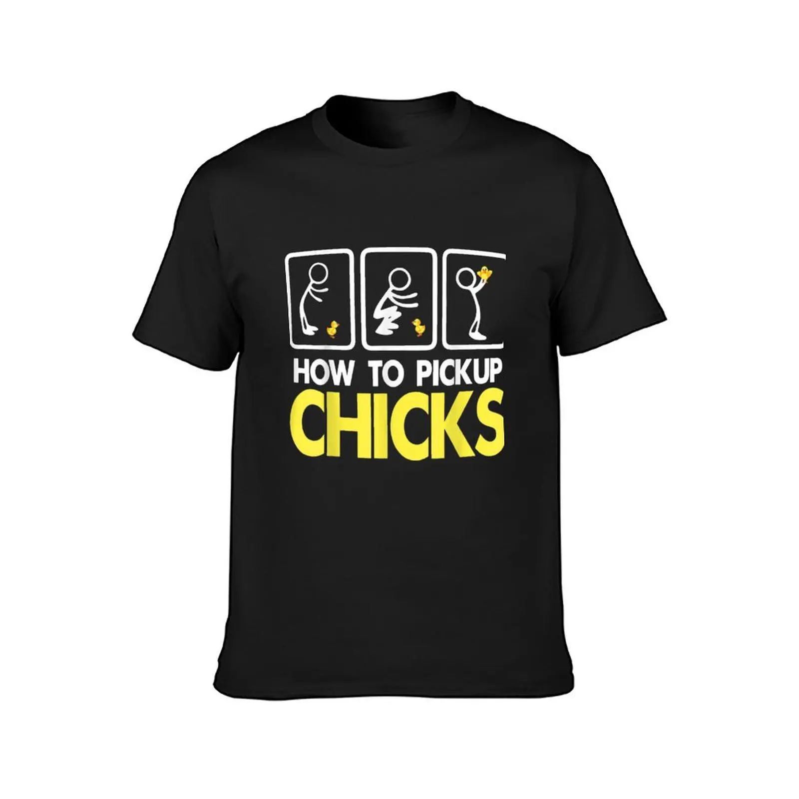 How To Pick Up Chicks T-Shirt plus sizes vintage graphics Aesthetic clothing Short sleeve tee men