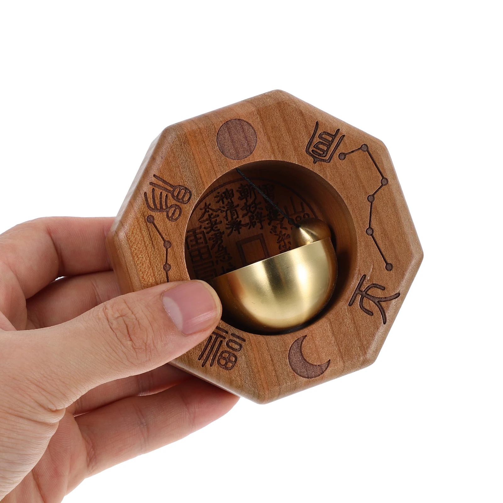 

1pc Vintage Wooden Entrance Decorative Bell Door Opening Reminder Crisp Sound Wind Chime Doorbell Decor Office