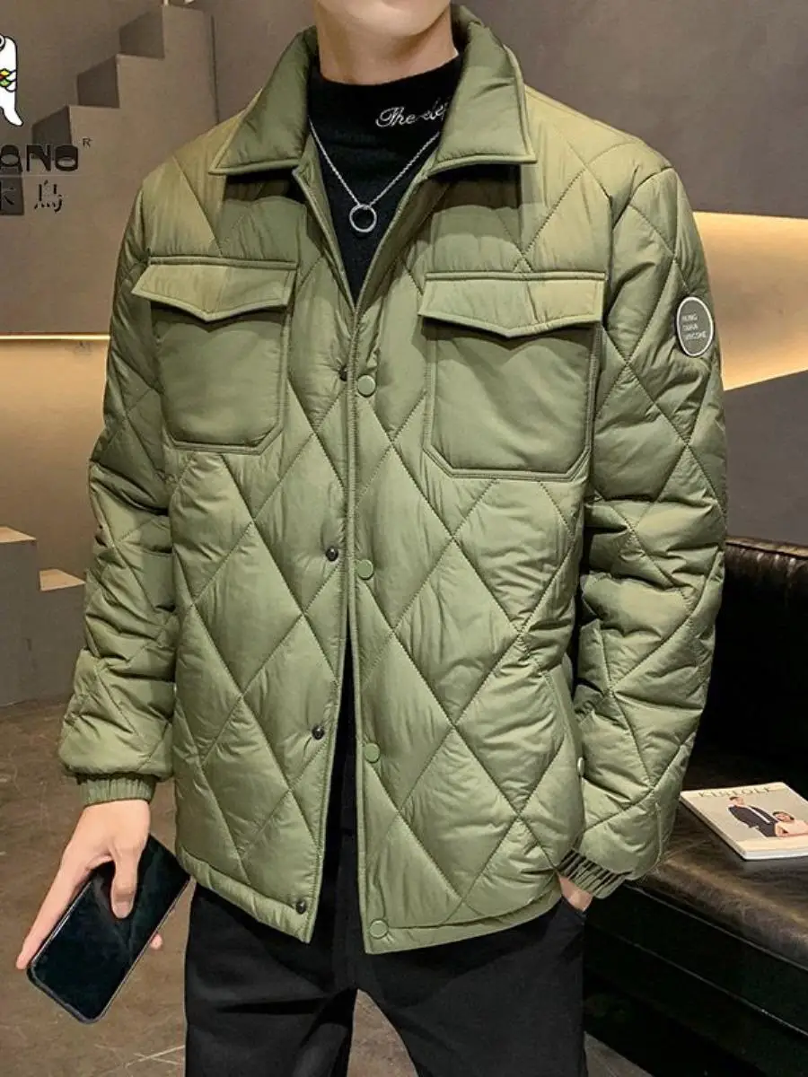 

Men's Winter Thiened Casual Cotton Jaet Windproof Warm New Sle Dirt-resistant Cotton Coat Ci Leisure Faion Outerwear