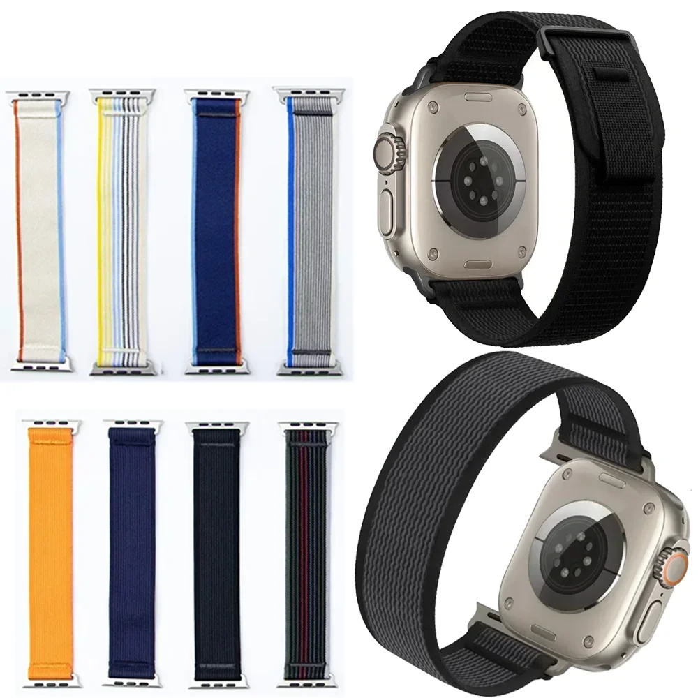 Nylon Trail Loop Armband für Apple Watch Ultra 3 2 49mm Series 11 10 46mm 42mm 9 8 7 45mm 41mm Armband iWatch 6 5 4 SE3 44mm 40mm
