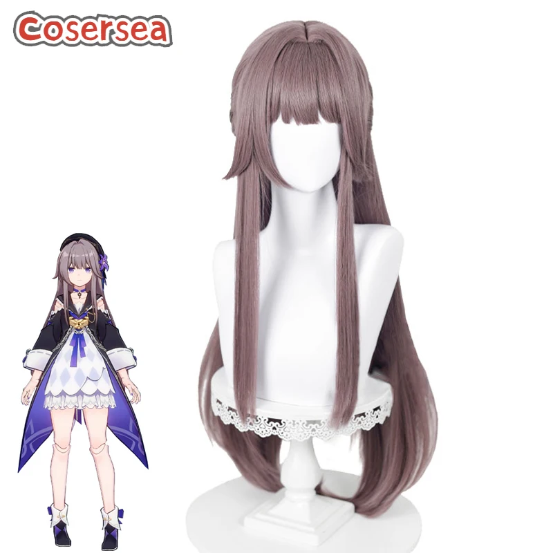 

Cosersea Herta Cosplay Wigs Honkai: Star Rail Herta 112cm Women Long Straight Brown Party Wig Synthetic Hair Heat Resistant