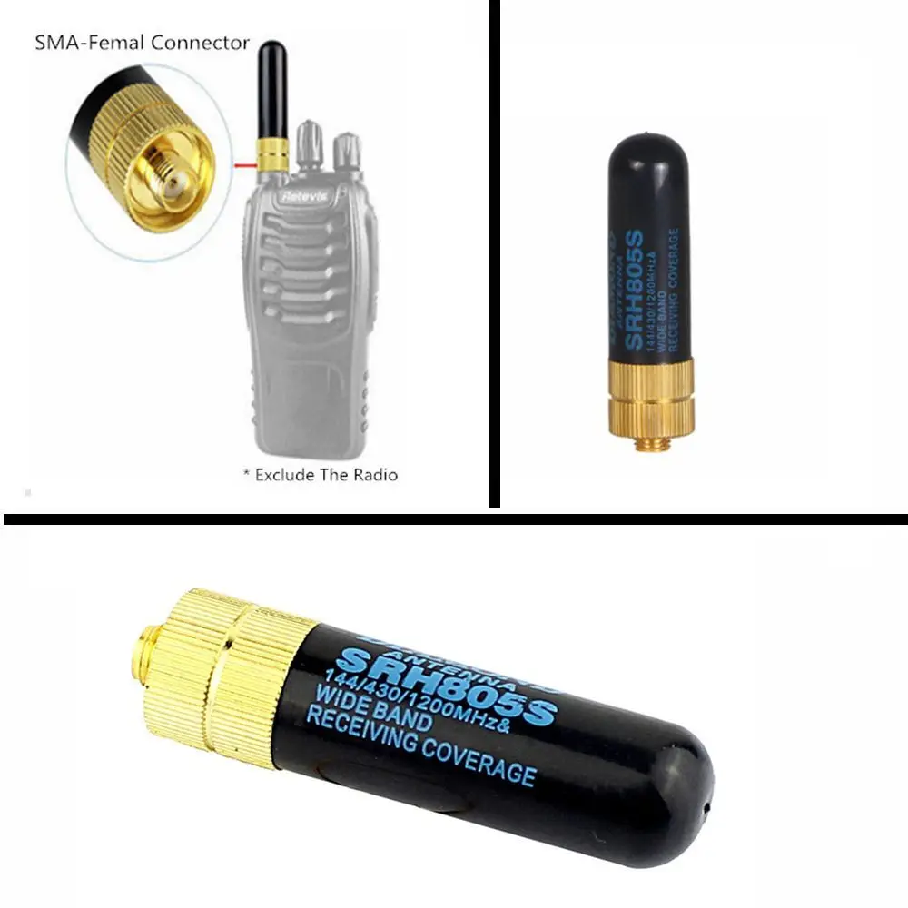 

Портативная радіостанция Talkie VHF/UHF Baofeng SRH805S SMA-F BF-888S, женская двухдиапазонная антенна, двухдиапазонная