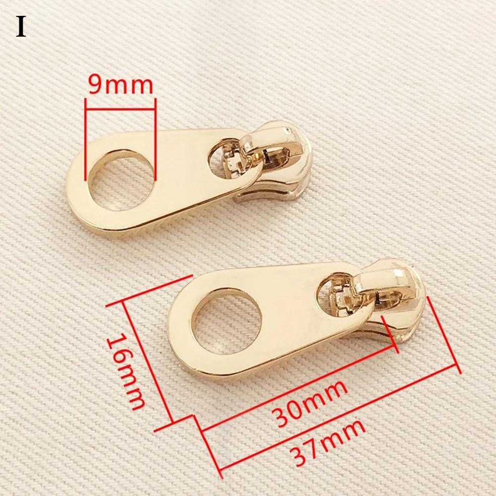 1Pcs Gold Universal Zipper Universal Instant Fix Zippers Repair Kit Replacement Zip Slider Useful Alloy Zipper Head Portable