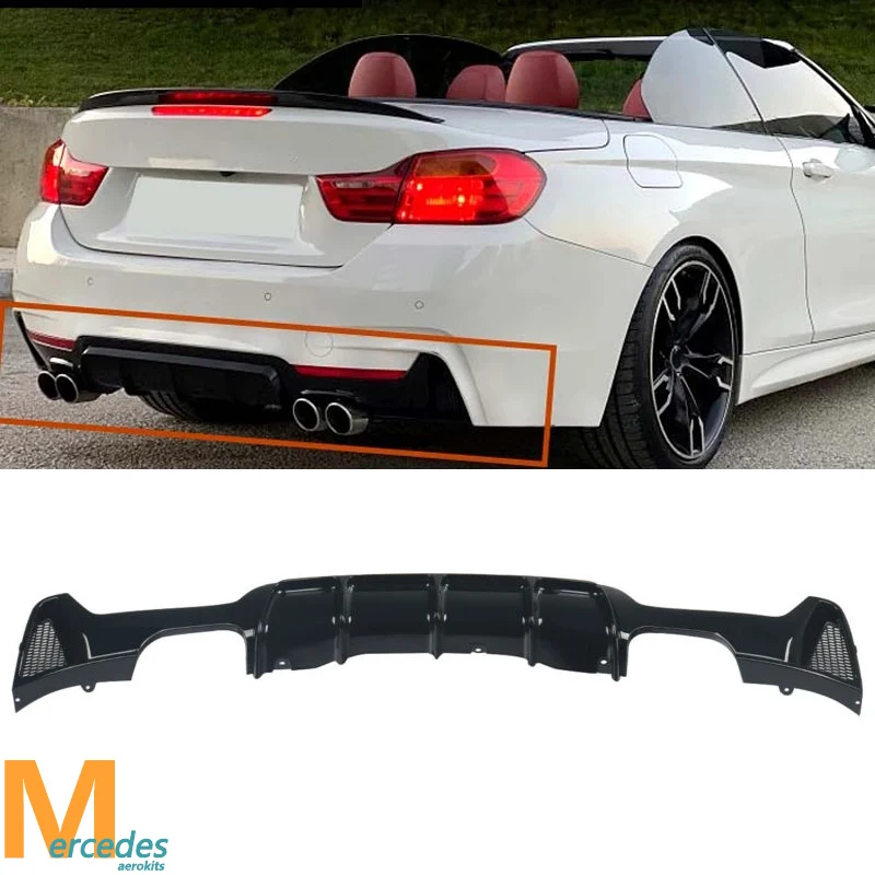 

MAGICKIT for BMW 4 Series F32/F33/F36 435i 2-Door 2014 2015 2016 2017 2018 with M Sport Performace Rear Bumper Diffuser Lip
