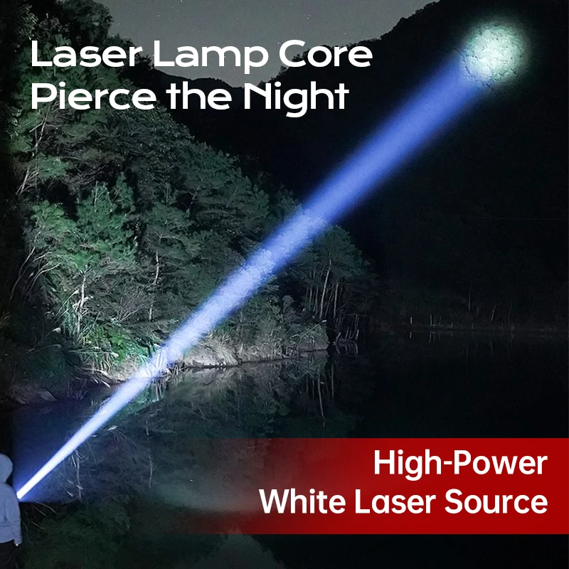 A Black Skt Explorer, a Multi-Functional Strong Light Flashlight with Side Cob Wide-Beam Illumination, Can Be Used as a Work Light with Two Magnetic Attachments, Suitable for Patrol, Night Fishing, Hiking, Mountain Climbing, Emergency Lighting, Maintenance, Etc., with Red and White Dual Light, and Can Be Infinitely Dimmed.