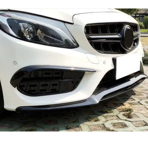 メルセデスベンツ Cクラス W205 C205 ブラックバンパー S205 C43 AMG C250D 2015 2016 2017 2018 フロントリップスポイラー バンパーサラウンド