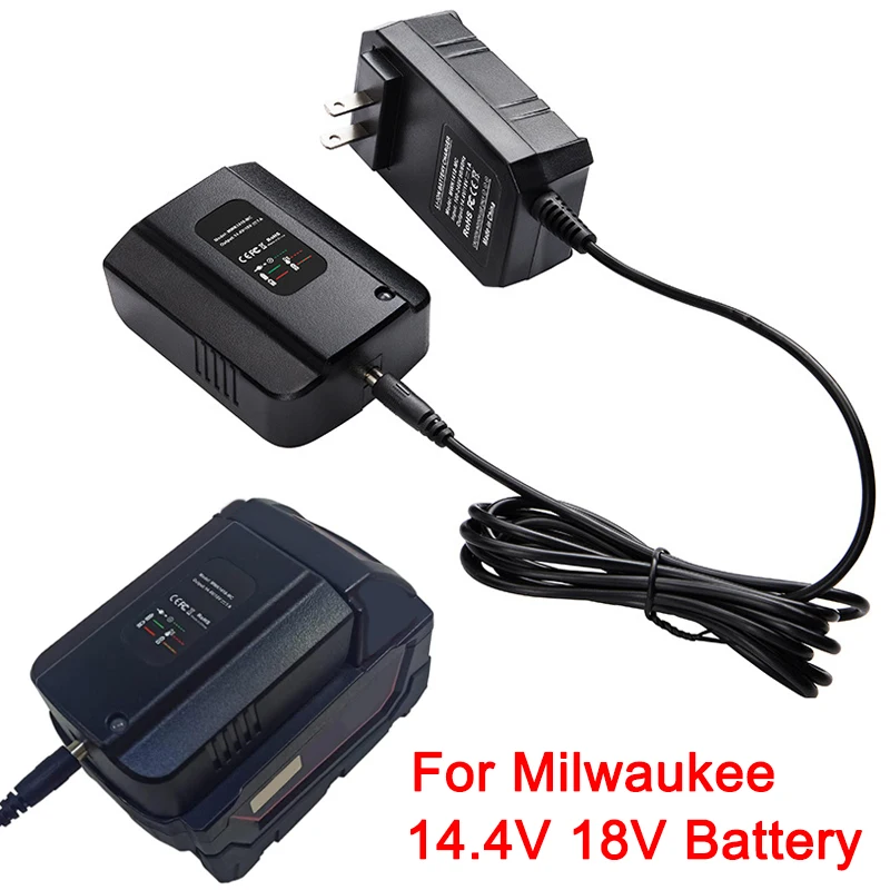 

Portable Battery Charger Cable Adaptor Power Adapter Charging Dock For Milwaukee 14.4V 18V Li-ion Battery Current-Protetion