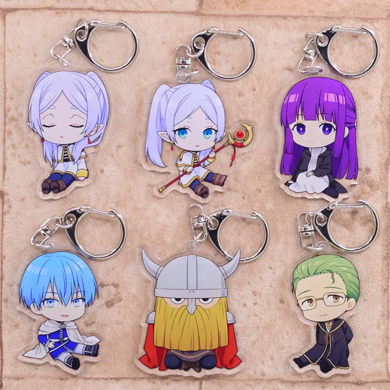 Frieren: Beyond Journey's End Keychain 8 Styles Arcylic Cartoon Figures Keyrings Anime Key Chain Accessories