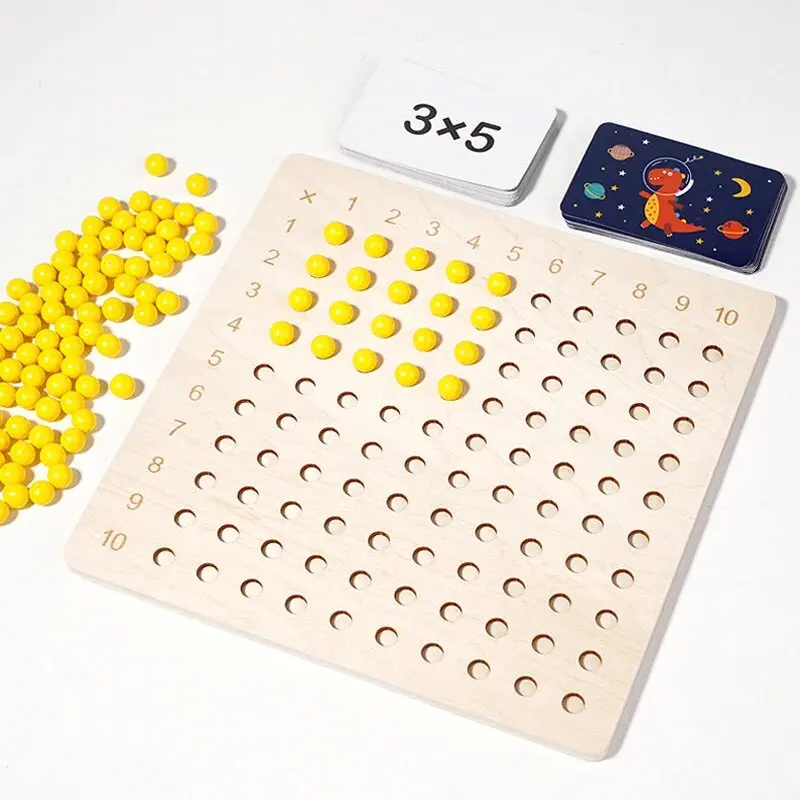 Montessori 99 multiplication Board Maths Teaching Aids Multiplication and Division Board Early Education Children\'s Puzzle Toys