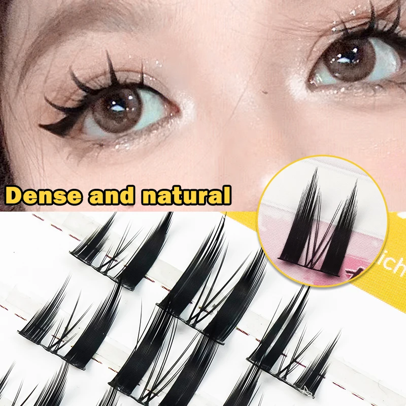 Natural False Eyelashes Manga Lashes Individual Lashes Thick  Single Cluster Segmented Korean Makeup Cos Fake Eyelash Extensions