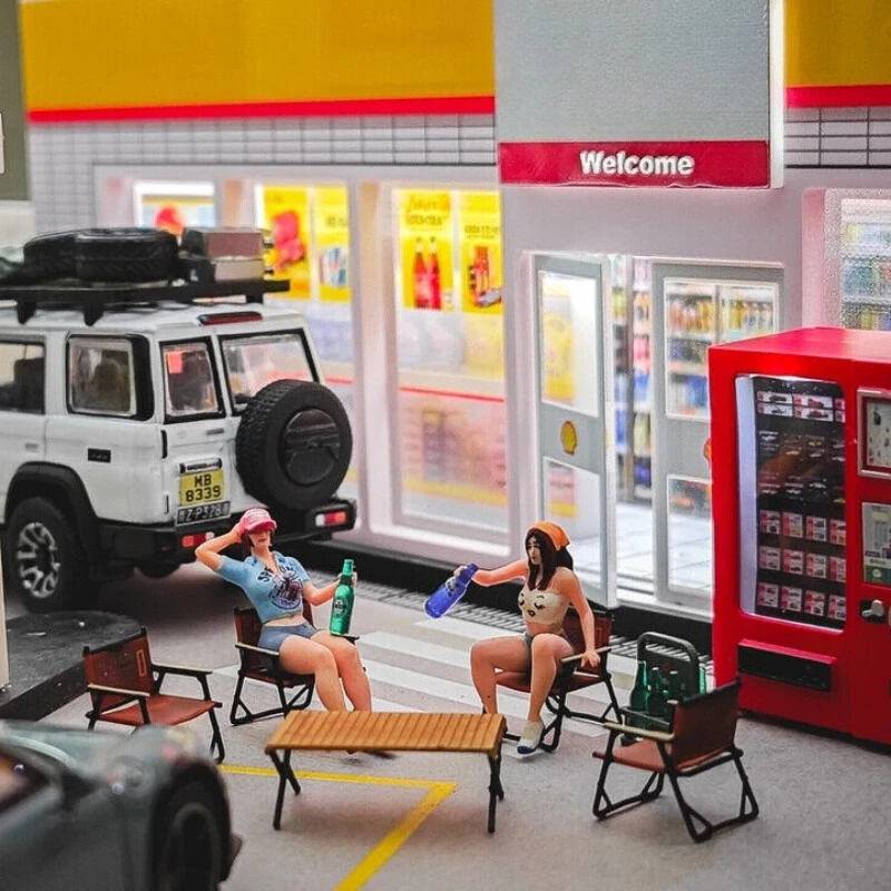 1/64 디오라마 맥주 운반 바구니 모델 차고 소품 장면 모델 액세서리 장난감