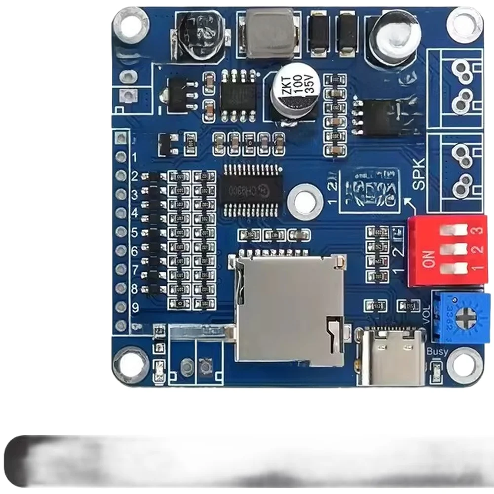 20W Audio Playback Board 8MB Voice Module With 10 Trigger Ports USB-Programmable Music Player 12V Control Audio Module Tool