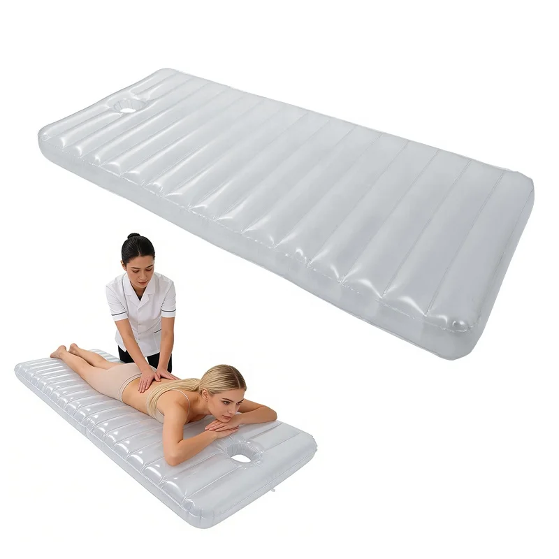 STLF Inflatable SPA Massage Air Mattress Thicken PVC Waterproof Protection Against Oil Bed Pad Blow up Water Filled Mat with Hol
