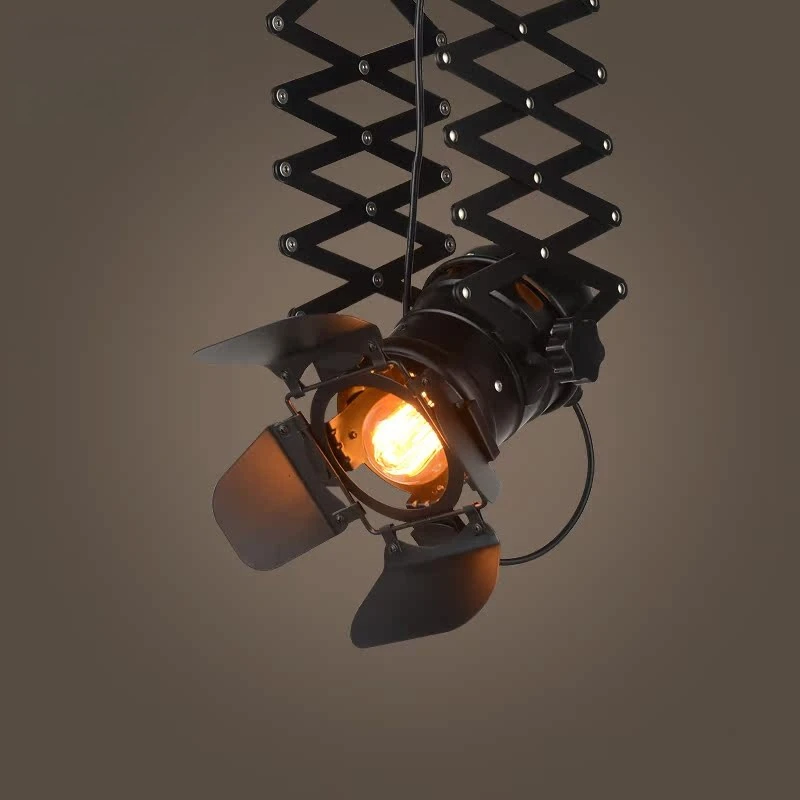 Industrial wind four-leaf blackout anti-glare track light stretchable American par30 surface mounted guide rail
