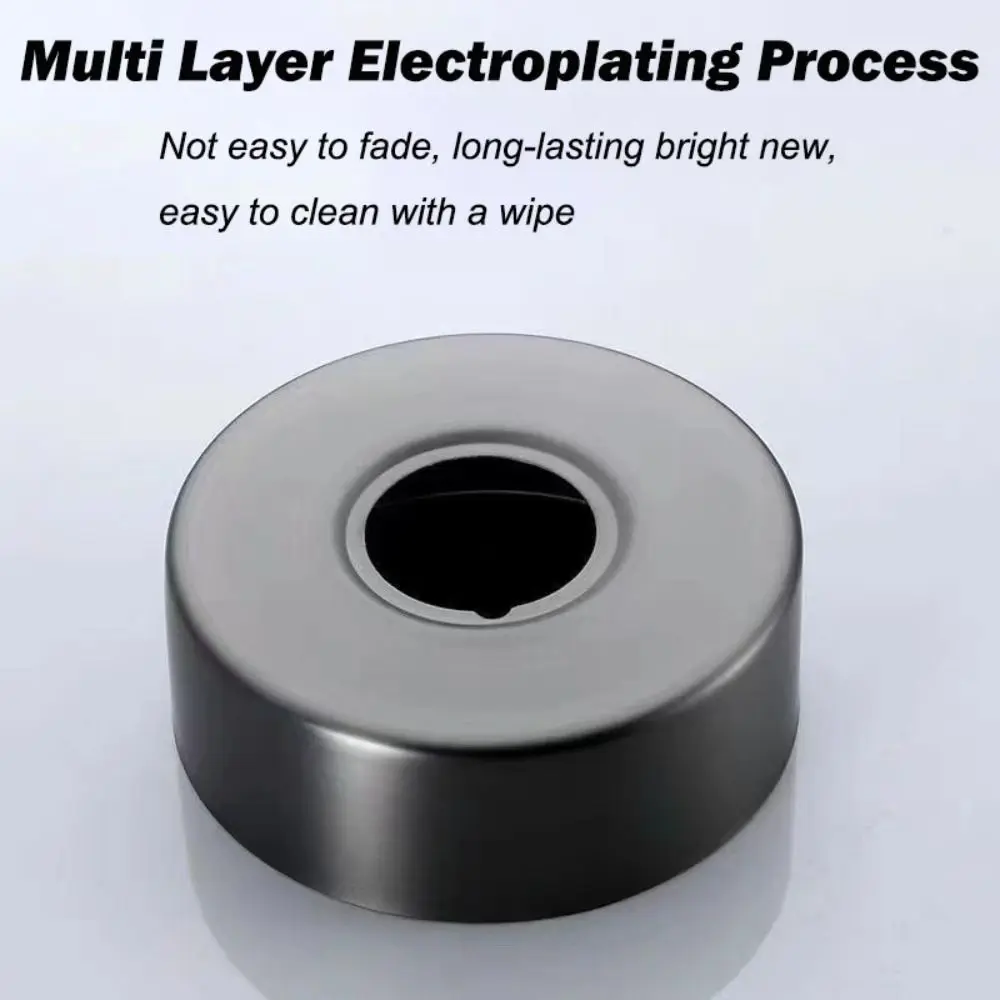 New Stainless Steel Shower Faucet Cover Grey Chrome Finish Faucet Decorative Cover Trim Cover