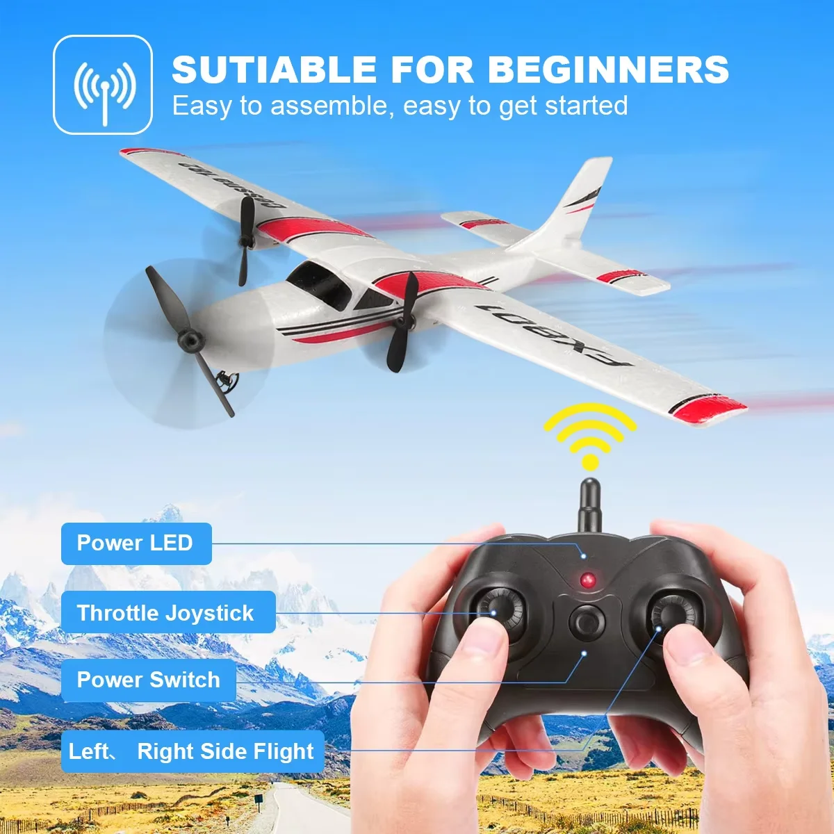 2.4GHz 2チャンネルリモコン飛行機固定翼EPPプレーン - Kids Toys Channel のレビューと価格