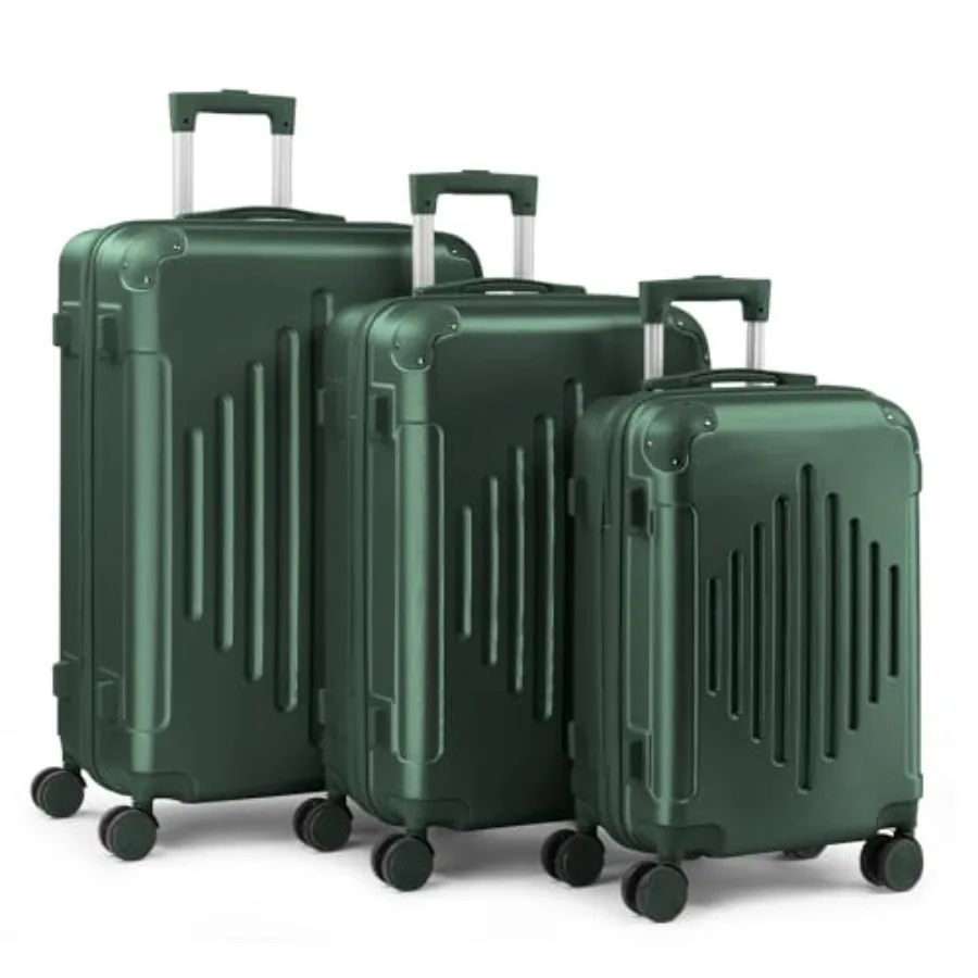 

Комплект чемоданов Karl Home из 3 предметов с замком TSA, формованными углами, 4 вращающимися колесами, жесткий корпус из ABS, дорожный чемодан на колесиках