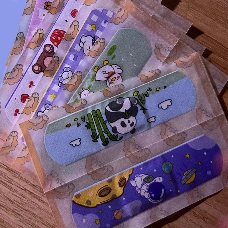 

100pcs CUTE BAND-AID 10 Patterns Waterproof And Breathable Independent Packaging High Elasticity Comfortable Not Tight For Adult