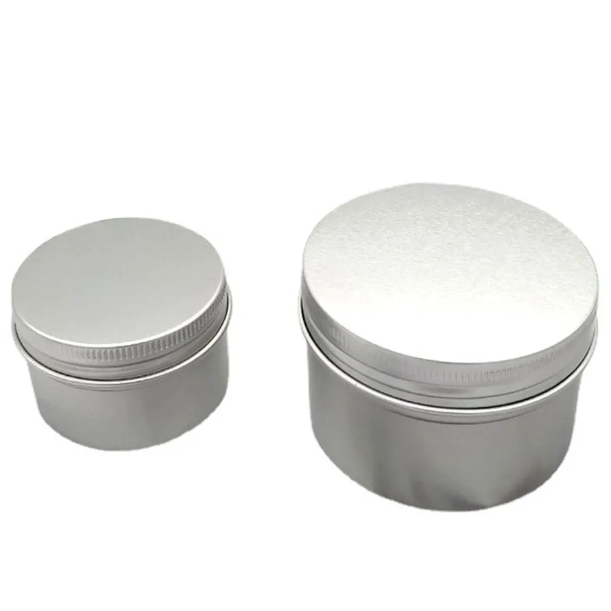 

Refillable Empty Metal Pot Mini Portable Aluminum Container DIY Candle Making Sealed Spices Herbs Balms Jar Gels Storage Box