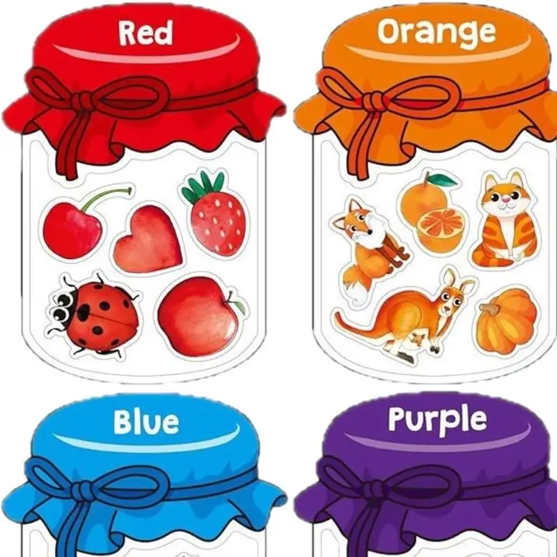 L9BE Color Sorting Toy 60 Color Magnets Educational Refrigerator Magnets