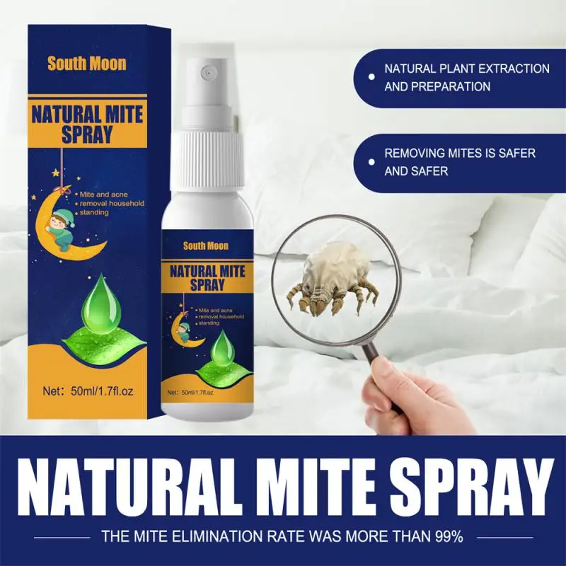 Dust Mite Killing Spray Removal Mite Family Health 60g Boxed Packing Household Accessories Mite Removal Spray Natural