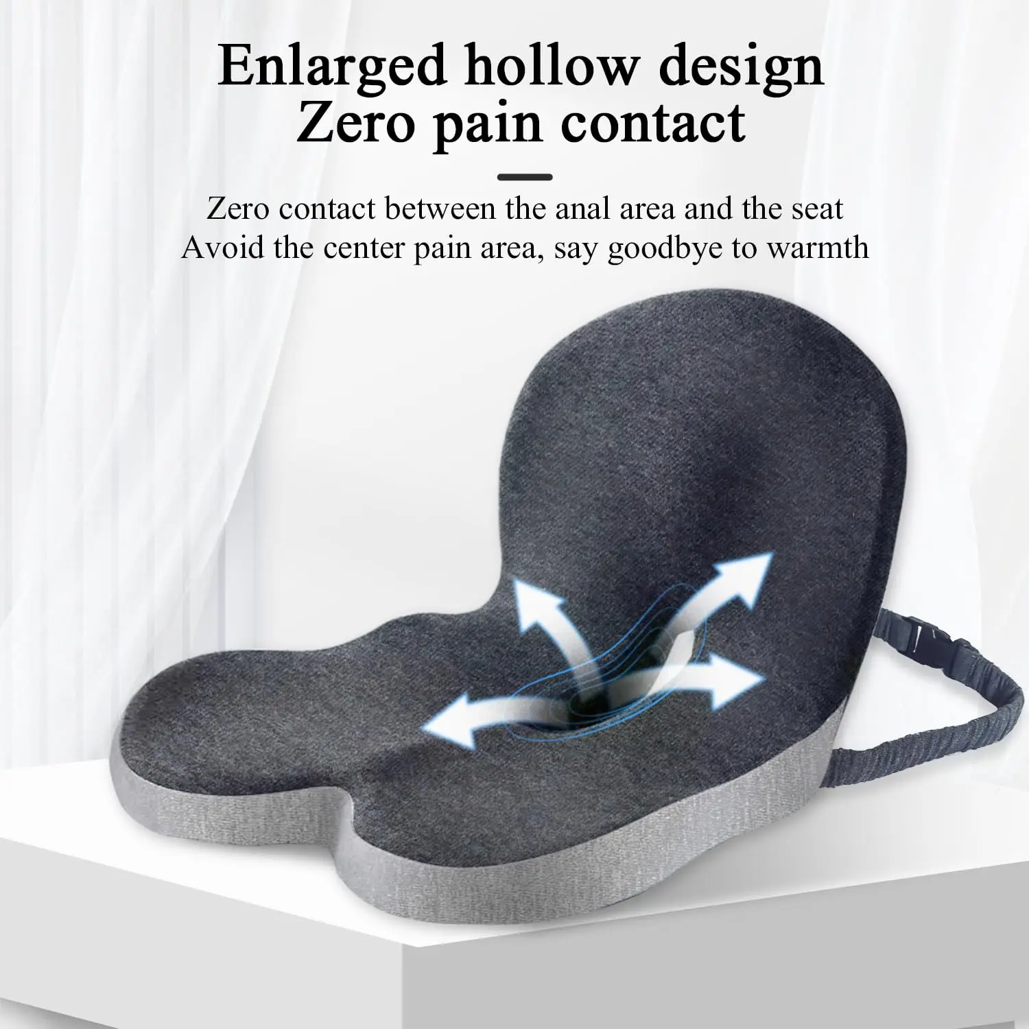 Solvath Ergonomic Seat Cushion with Backrest Soft Supportive Washable Office Chair Pad for Hip Waist Comfort Ideal for Long Sitt