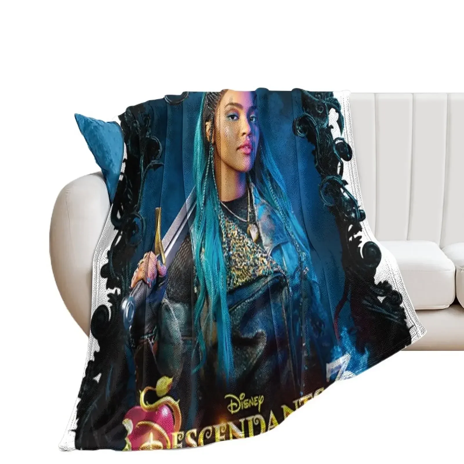 

Descendants 3 Uma Watch Your Back Throw Blanket Thin Blankets For Sofas funny gift wednesday Blankets