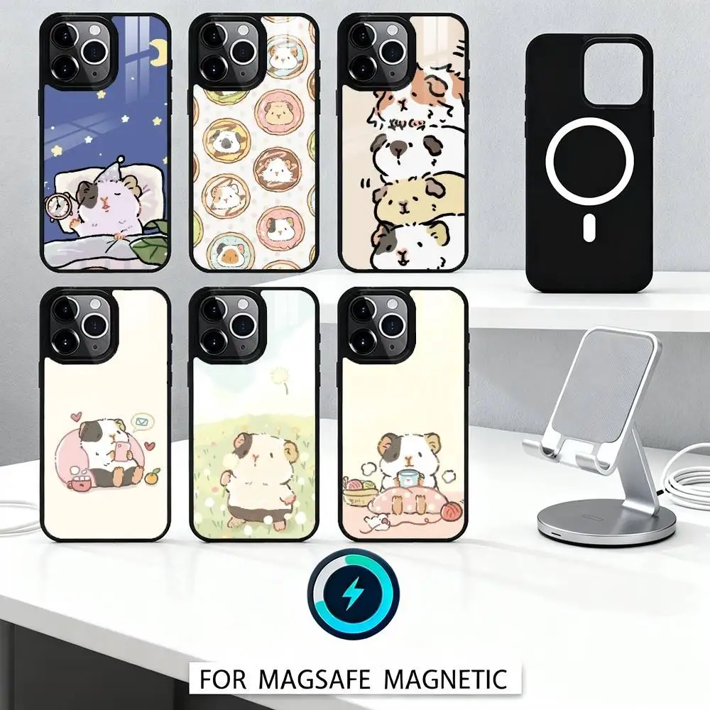 

Cute and healing guinea pig Phone Case For iPhone 17,16,15,14,13,12,Pro,Max For Magsafe Magnetic Wireless Charging