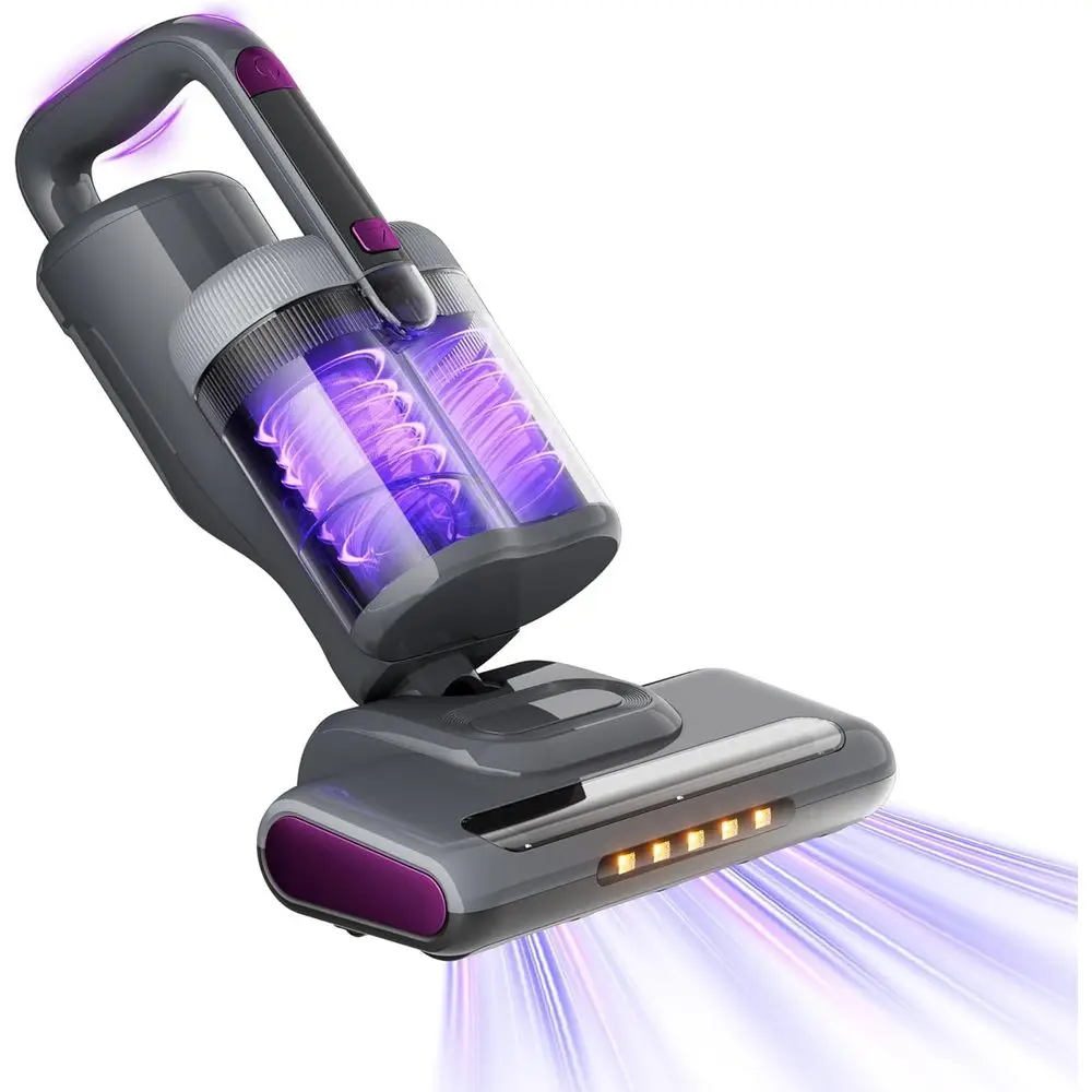 

Mattress Vacuum Cleaner - 18 Kpa with HEPA Filter, UV-C Light, and 140° Heat for Bed, Couch, Crib, Carpet